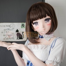 (MSM-01H) Custom Crossdress Female/Girl Resin 3/4 Head Cosplay Japanese Role Play Anime Kigurumi Mask 